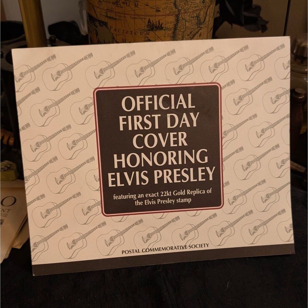 Elvis Presley 22kt Gold Stamp Replica Official First Day Cover